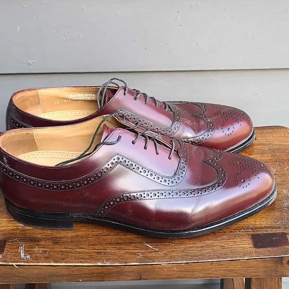 Bostonian Burgundy Houghton Leather Lace Shoes size 12 D NEW NIB NWT